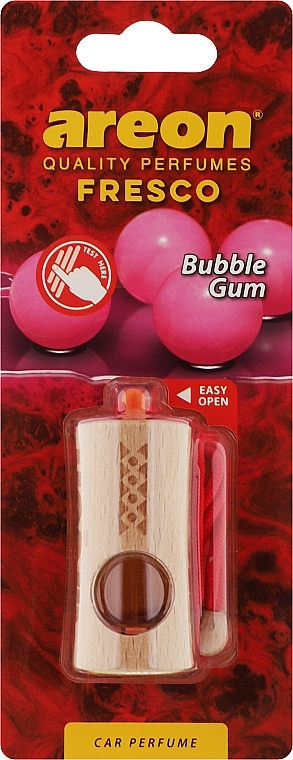 Ароматизатор для авто "Жуйка" - Areon Fresco New Bubble Gum Car Perfume — фото N1