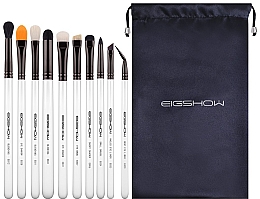 Набор кистей для макияжа, 10 шт - Eigshow Professional Eye Brush Light Gun Black Set  — фото N1