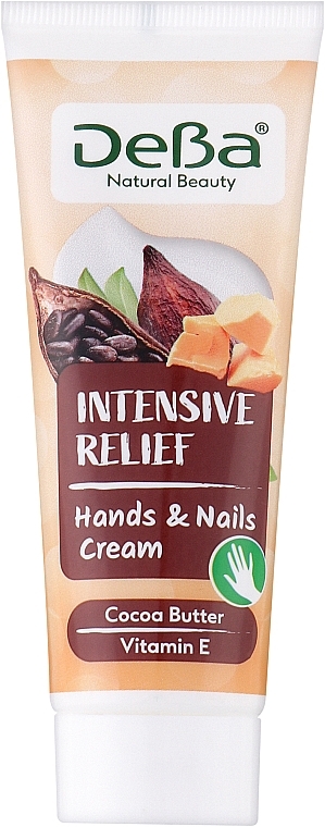 Крем для рук та нігтів "Cocoa Butter" - DeBa Natural Beauty Intensive Relief Hands & Nails Cream — фото N1