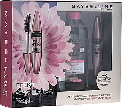 Духи, Парфюмерия, косметика Набор - Maybelline New York (mascara/9.5ml + mic/water/400ml)