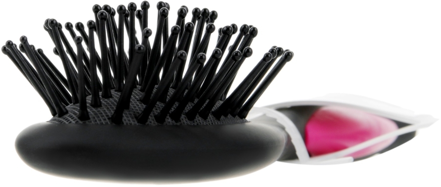 Массажная щетка для волос, овальной формы, розовая - Titania Softtouch — фото N3