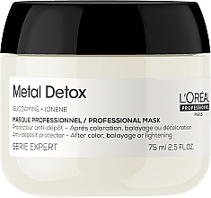 ПОДАРУНОК! Професійна маска для зменшення ламкості всіх типів волосся та небажаної зміни кольору - L'Oreal Professionnel Serie Expert Metal Detox Anti-deposit Protector — фото N1