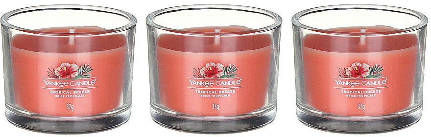 Набор ароматических свечей "Тропический бриз" - Yankee Candle Tropical Breeze (candle/3x37g) — фото N2