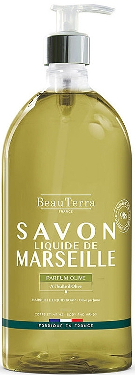 Мило рідке марсельське "Олива" - BeauTerra Marselle Liquid Soap Parfum Olive — фото N1