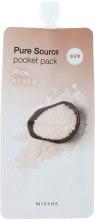 Парфумерія, косметика Пілінг-скатка з екстрактом рису - Missha Pure Source Pocket Pack Rice