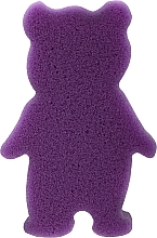 Духи, Парфюмерия, косметика Детская мочалка для ванной, фиолетовый мишка - Grosik Camellia Bath Sponge For Children