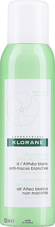 Дезодорант-спрей з білою алтеєю - Klorane Spray Deodorant 24 Effectiveness With White Althea — фото N1