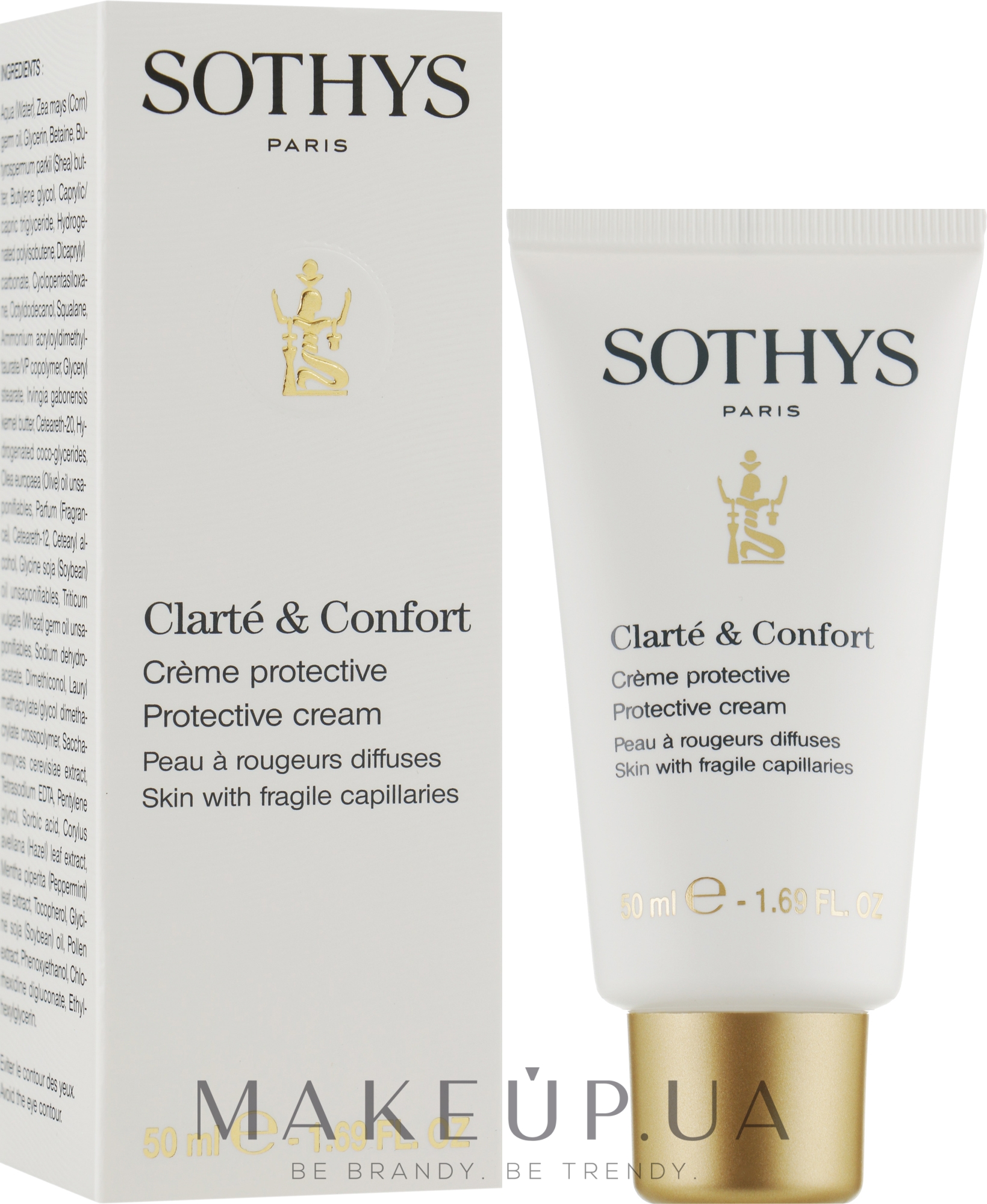 Крем защитный для чувствительной кожи и кожи с куперозом - Sothys Clarte and Confort  — фото 50ml