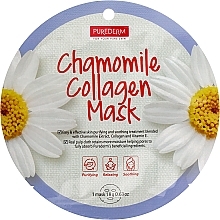 Парфумерія, косметика Колагенова заспокійлива маска з екстрактом ромашки - Purederm Chamomile Collagen Mask