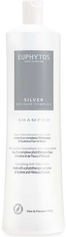 Шампунь против желтизны осветленных и седых волос - Euphytos Silver Shampoo