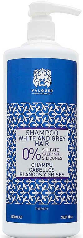 Шампунь для седых и обесцвеченных волос - Valquer White And Grey Hair — фото N1