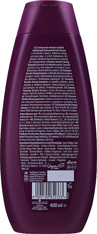 Шампунь для волос "Сила Кератина" с экстрактом лопуха - Schauma Shampoo — фото N3