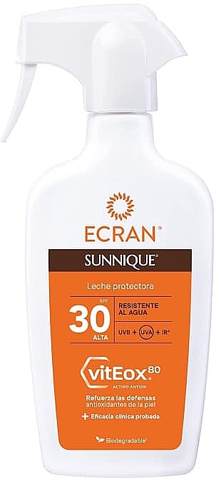 Средство для загара и защиты от солнца - Ecran Sunnique Sport Milk Protect Spray Spf30 — фото N1