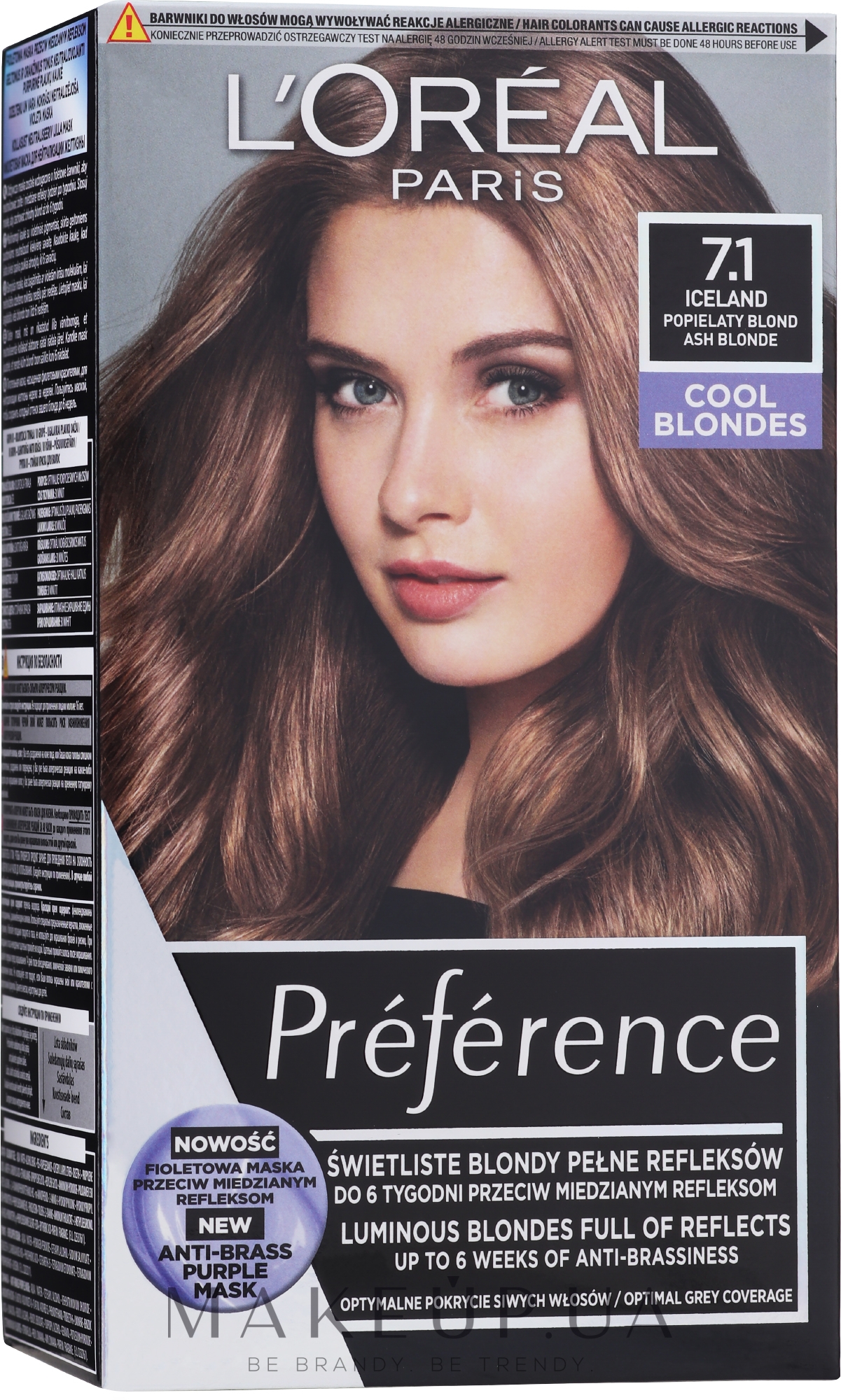 Краска для волос - L'Oreal Paris Preference Cool Blondes — фото 7.1 Iceland