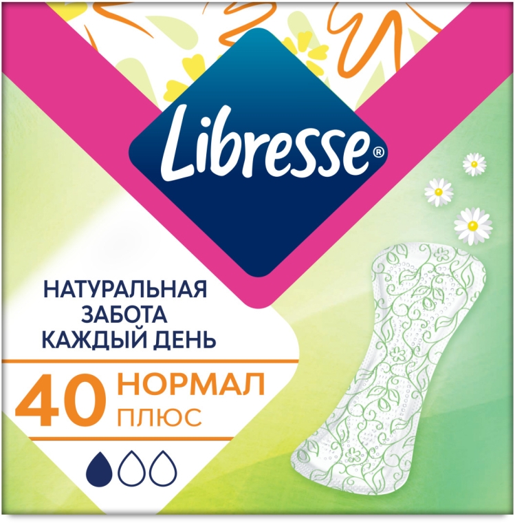 Гигиенические прокладки, 40шт - Libresse Natural Care Normal