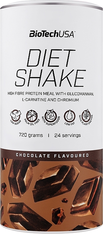 Протеїновий коктейль "Шоколад" - BioTechUSA Diet Shake Chocolate Hight Fiber Protein Meal — фото N1