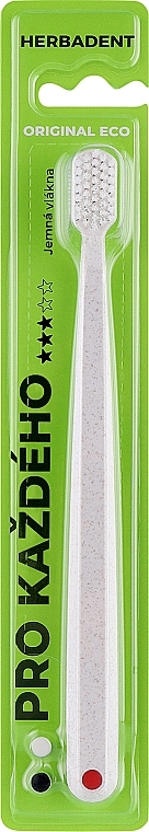 Зубна щітка м'яка, в ЕКО пакуванні - Herbadent Toothbrush — фото N1