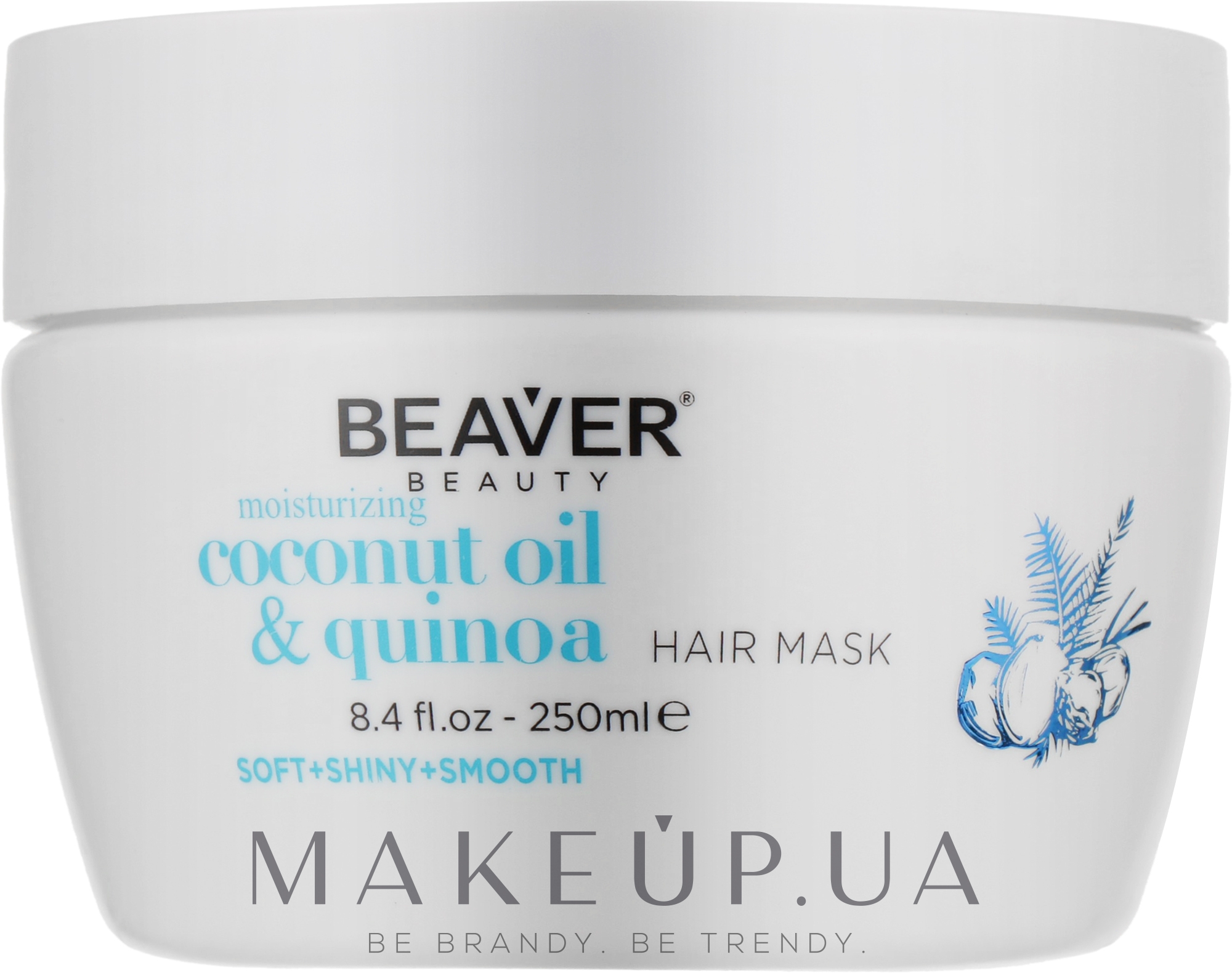 Увлажняющая маска для сухих волос с кокосовым маслом - Beaver Professional Coconut Oil & Quinoa Moisturizing Hair Mask — фото 250ml