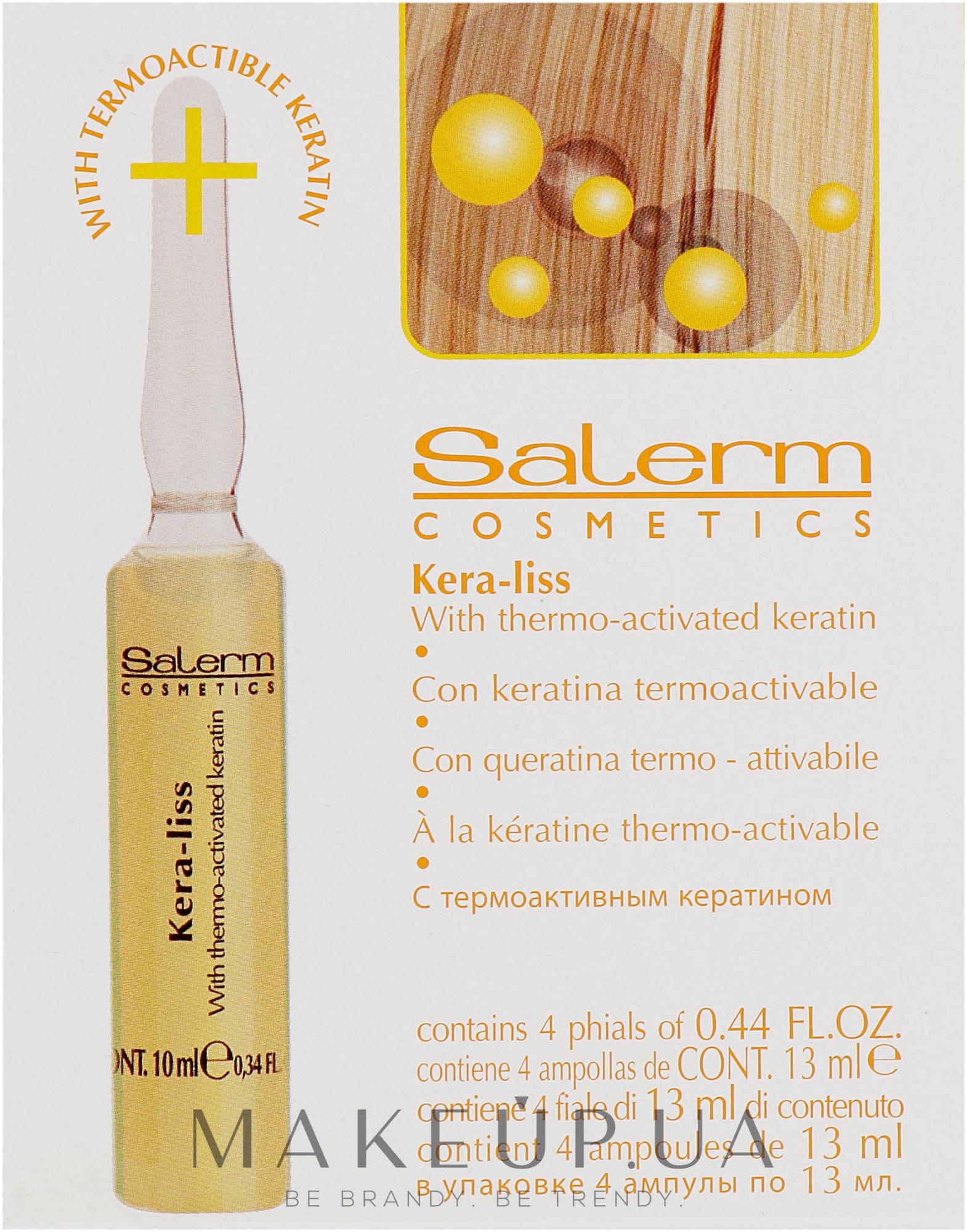 Лосьйон з кератином для легкого розчісування волосся - Salerm Kera-Liss With Repairing Keratin — фото 4x10ml
