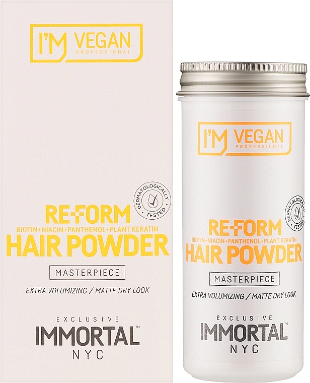 Пудра для волос с сохранением цвета - Immortal NYC I'm Vegan Re-Form Hair Powder — фото N2