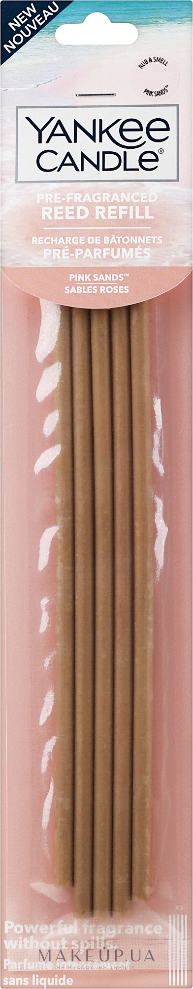 Ароматические палочки - Yankee Candle Pink Sands Pre-Fragranced Reed Refill — фото 5шт