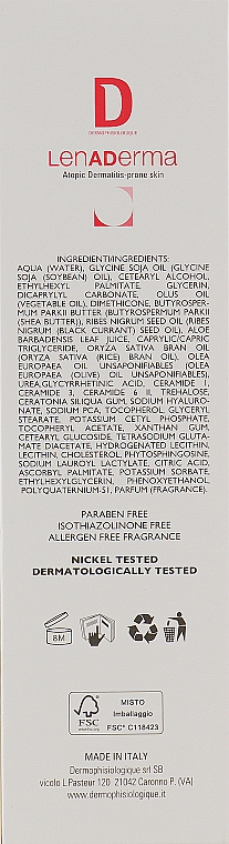 Заспокійливий бар'єрний крем для атопічної шкіри для обличчя й тіла - Dermophisiologique Lenaderma Barrier Lenitive Cream — фото N3