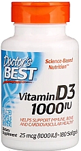 Вітамін D3 1000IU, желатинові капсули - Doctor's Best — фото N1