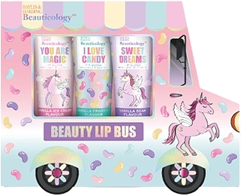 Набір - Baylis & Harding Beauticology Candy Beauty Lip Bus Gift Set (lip/gloss/3x8ml) — фото N1