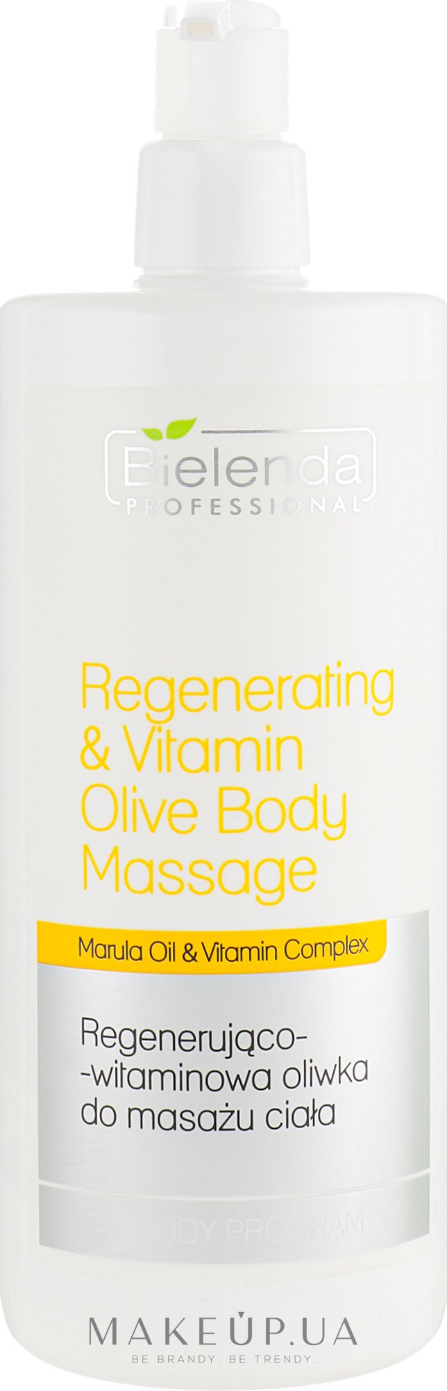 Олія для масажу  - Bielenda Professional Regenerating & Vitamin Olive Body Massage — фото 500ml