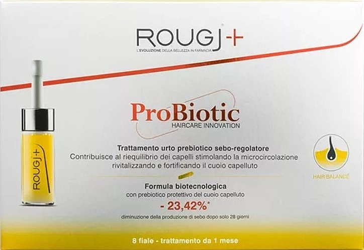 Ампулы для волос с пробиотиками против кожного сала - Rougj+ ProBiotic Anti-Sebum Vials — фото N1