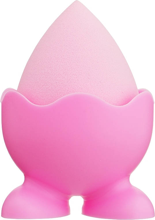Спонж для макияжа на силиконовой подставке, PF-58, розовый - Puffic Fashion (цвет подставки в асс.) — фото N3