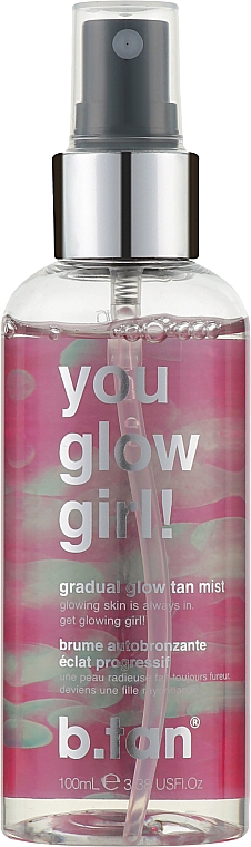 Спрей для загара "You Glow Girl" - B.tan Face & Body Mist — фото N1