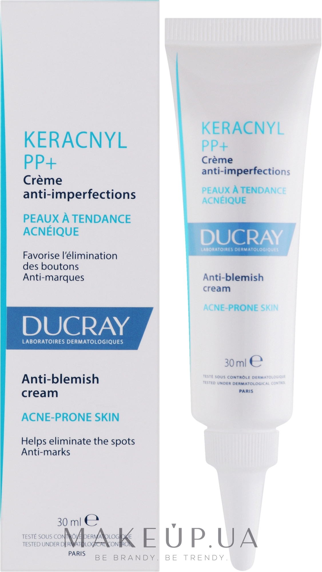 Крем против дефектов кожи, склонной к акне - Ducray Keracnyl PP+ Anti-Blemish Cream — фото 30ml