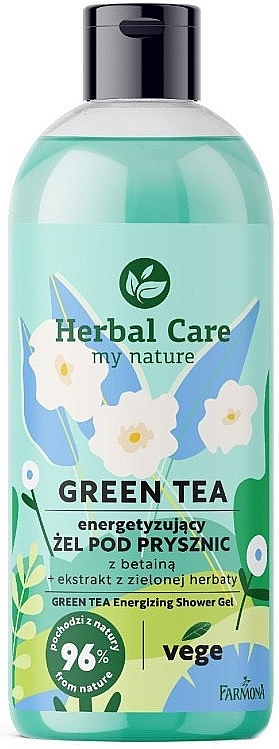 Бодрящий гель для душа с бетаином - Farmona Herbal Care Green Tea Energizing Shower Gel — фото N1