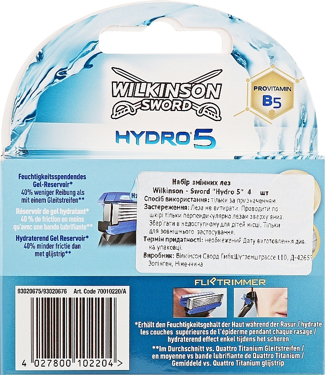 Касети для гоління - Wilkinson Sword Hydro5 — фото N3