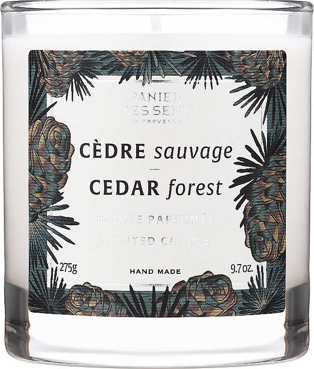 Ароматическая свеча в стакане "Кедровый лес" - Panier Des Sens Scented Candle Cedar Forest — фото N1