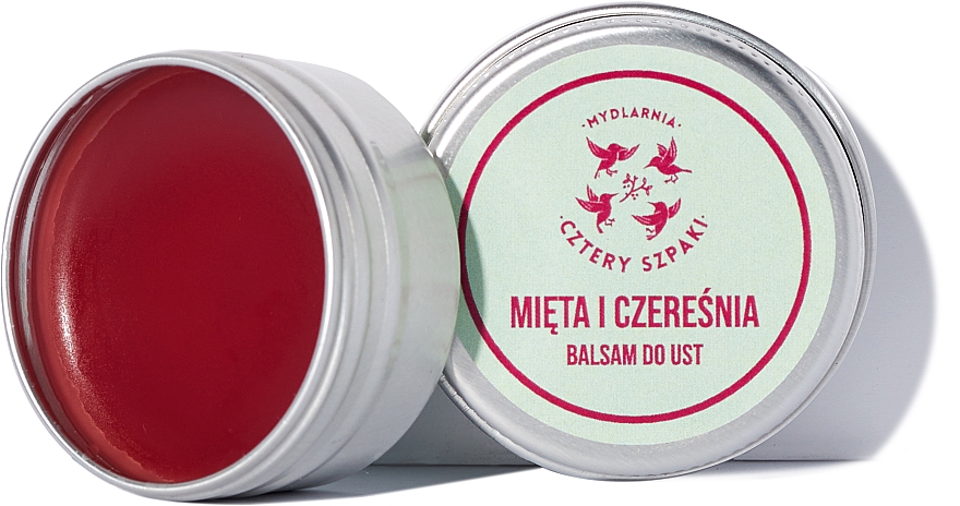 Бальзам для губ "Мята и вишня" - Cztery Szpaki Lip Balm — фото N3