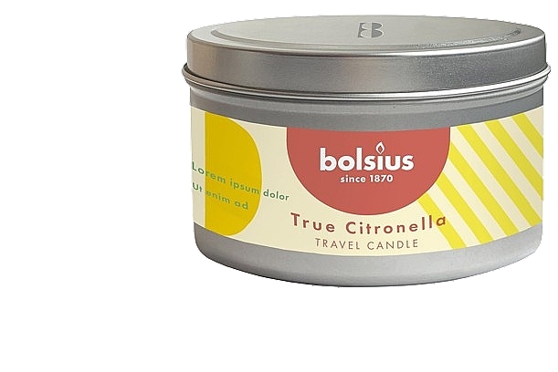 Ароматична свічка, 22H - Bolsius True Citronella Travel Candle — фото N2