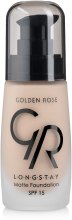 Духи, Парфюмерия, косметика Стойкий матирующий тональный крем - Golden Rose Longstay Matte Foundation SPF 15