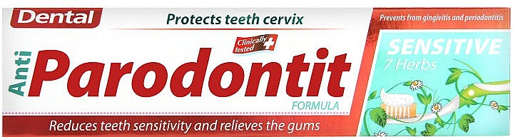 Зубная паста для чувствительных зубов - Dental Anti-Parodontit Sensitive 7 Herbs