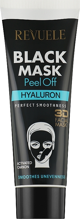 Чорна маска для обличчя "Гіалурон" - Revuele Black Mask Peel Off Hyaluron