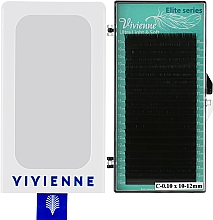 Накладные ресницы "Elite", черные, 20 линий (mix, 0,1, С, 10-12) - Vivienne — фото N1