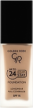 Тональна основа для обличчя - Golden Rose Up To 24 Hours Stay Foundation SPF 15 — фото N1