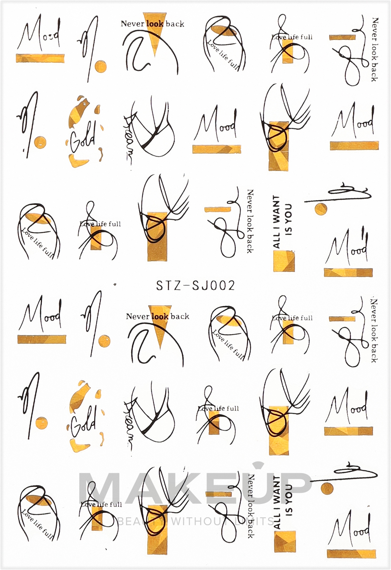 Наклейки для нігтів голографічні, STZ-SJ - Vizavi Professional — фото STZ-SJ002