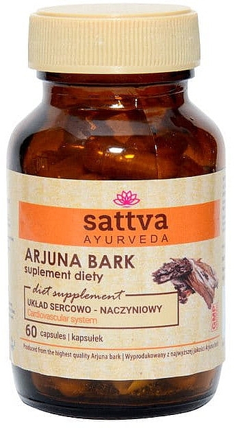 Пищевая добавка с экстрактом арджуны - Sattva Ayurveda Arjuna Extract Supplement — фото N1