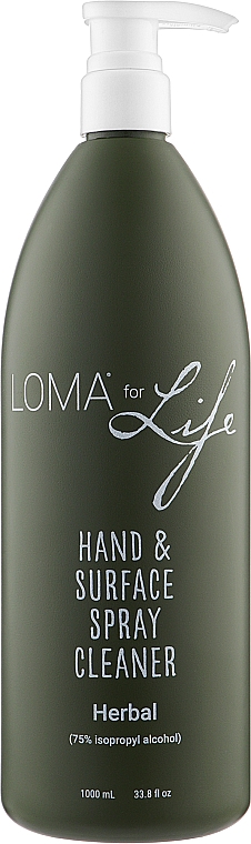 Антисептик для рук і поверхонь з травами - Loma For Life Hand & Surface Spray Cleaner Herbal 75% Isopropyl Alcohol — фото N1