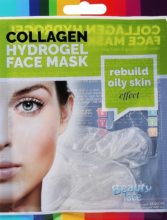 Колагенова маска з частинками срібла - Face Beauty Collagen Hydrogel Mask — фото N1
