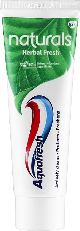 Зубна паста "Свіжість трав з натуральними компонентами" - Aquafresh Naturals Herbal Fresh * — фото N6