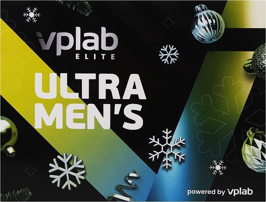 Подарочный набор для мужчин - VPlab Men's Health & Muscle Bundle (supplement/500ml + caps/2x90pcs + supplement/300g) — фото N1