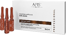 Кавові омолоджувальні ампули "Ефект наповнення" - APIS Professional Coffee Shot Anti-Aging Ampoule With Caffeic Acid 5% And Poppy Extract — фото N1